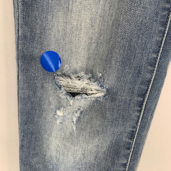 Judy Blue Women Jeans 9 / 29 Blue Denim Slim Fit Stretch Distressed 26.5" - Picture 11 of 13